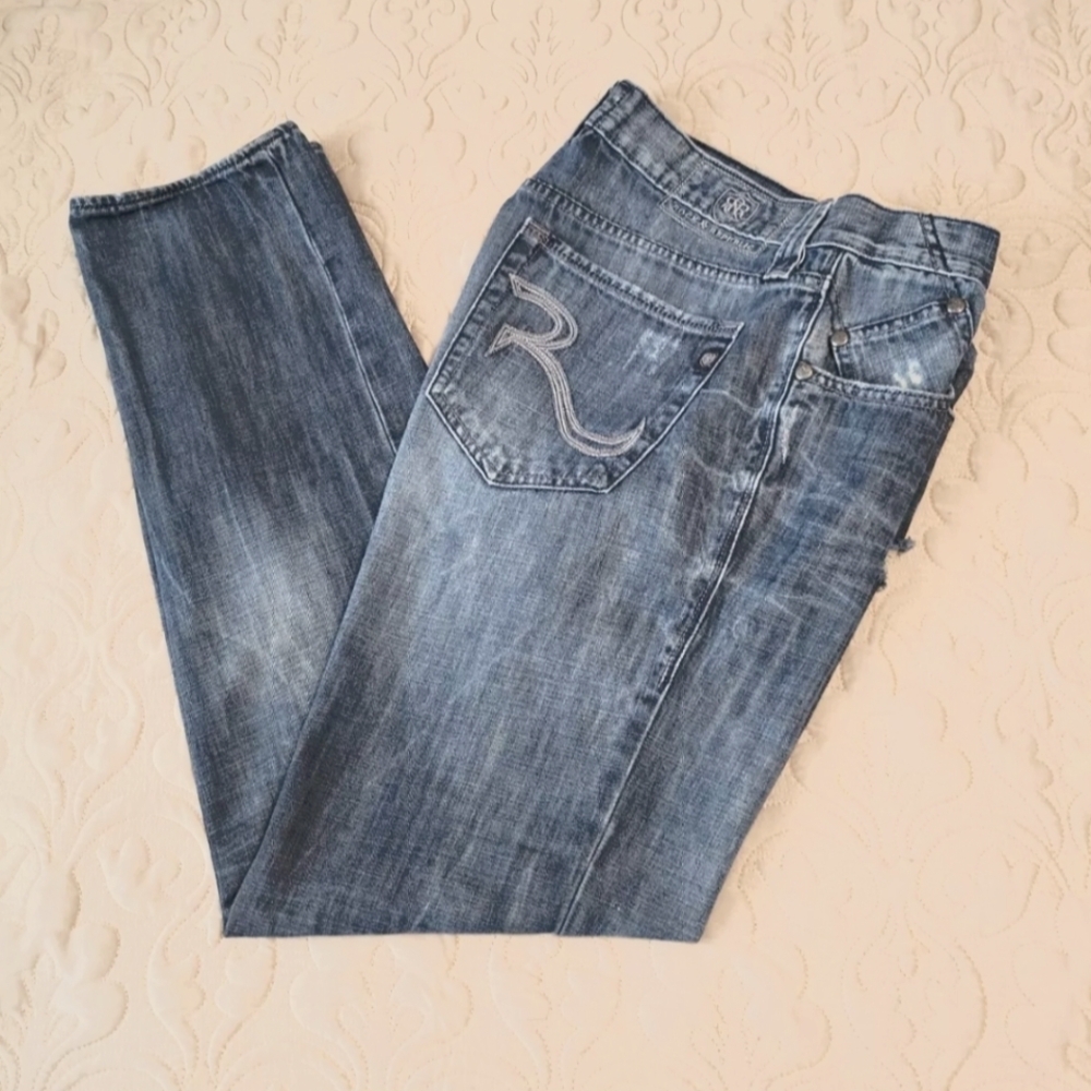 Rock & Republic Men’s 34x32 Straight Henlee Dark Wash Jeans